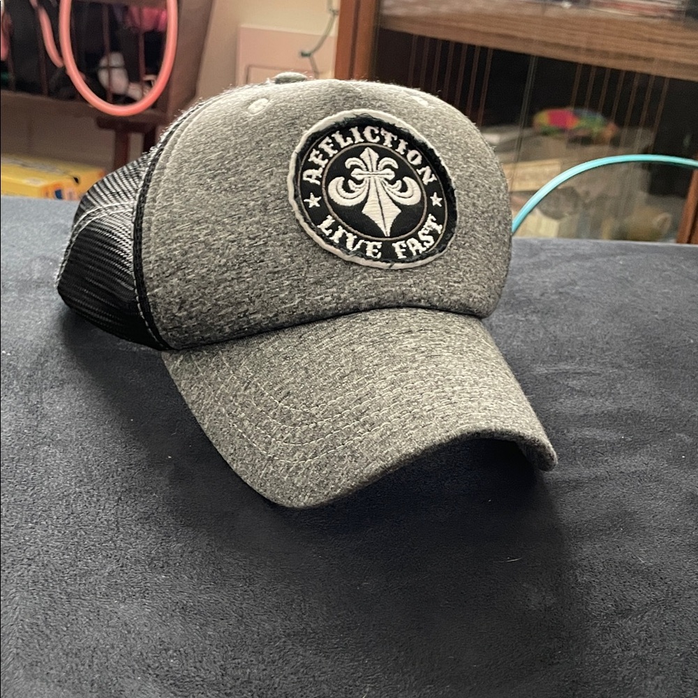 Affliction Charcoal and Black Trucker Hat